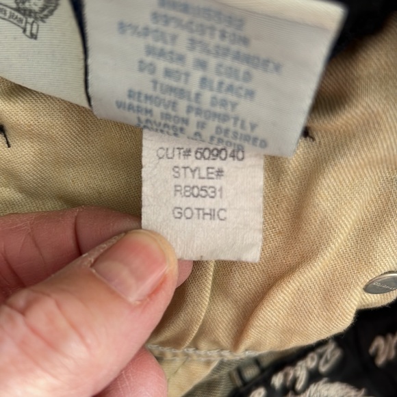 Robin Jeans Gothic Embroidered Skinny Jeans Size 32 - Picture 10 of 14